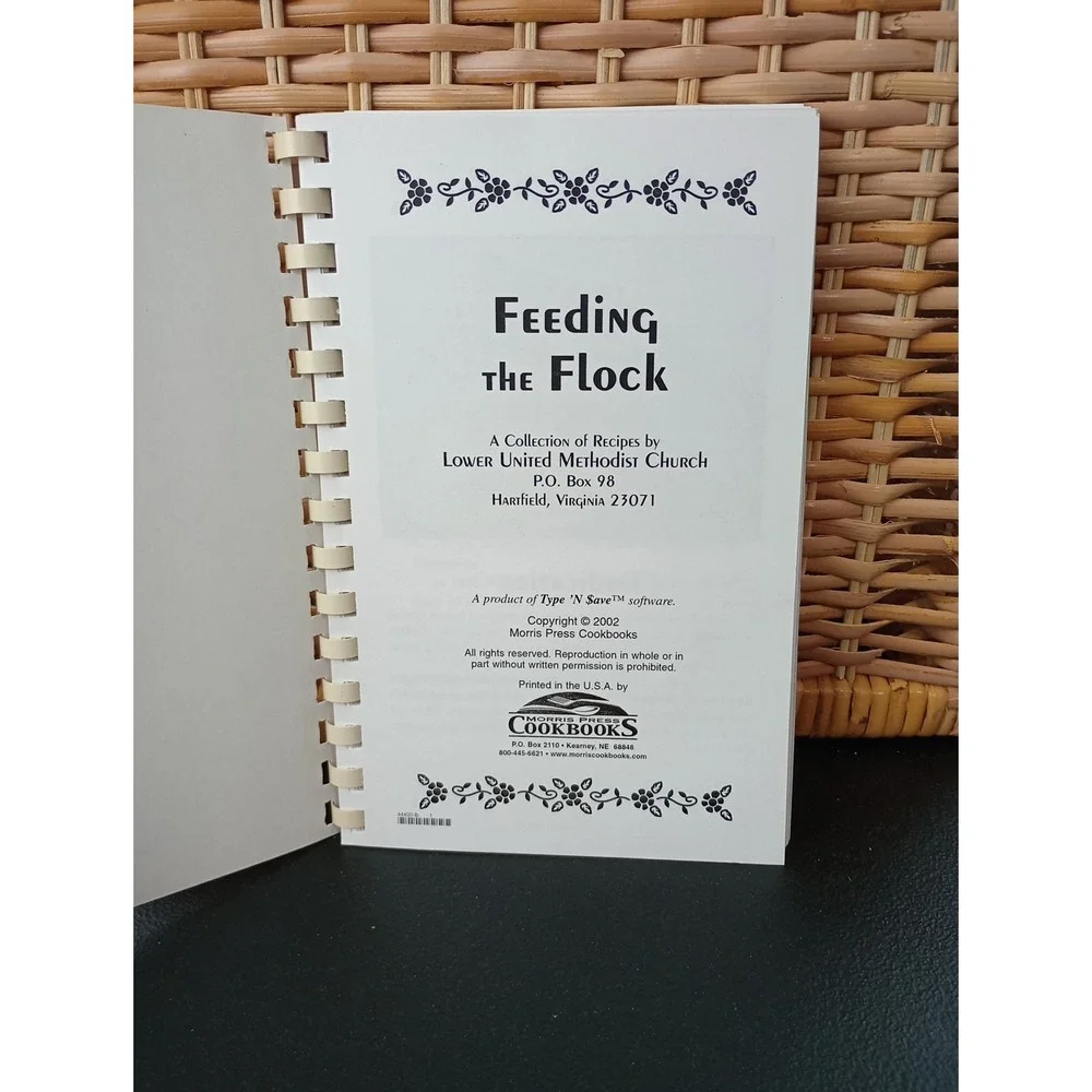 Lower United Methodist Church Cookbook Hartfield,‎ VA 2002 Spiral